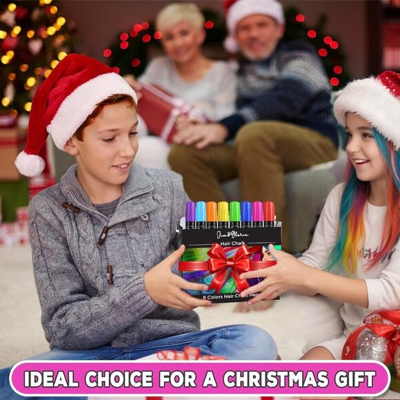 Hair Chalk Kit Washable Safe Bright Colors for Kids Teens Temporary Dye - Picture 6 of 6